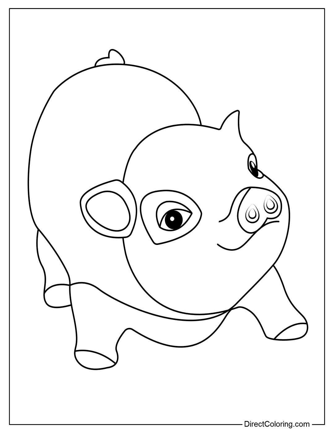Coloring Page of Pig For Kids